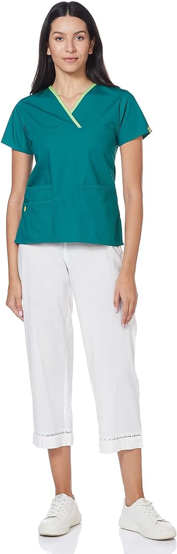 WonderWink Women's Scrubs Charlie 5 Pocket Y-Neck Wrap Top