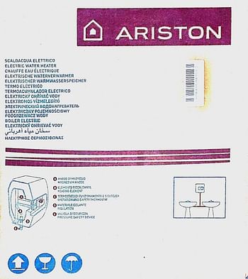 Ariston Electric Water Heater 15 Litter BLU R Over Sink