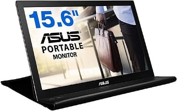 ASUS MB168B Portable Monitor 15.6"1366x768 USB Powered, Ultra Slim, Auto rotatable with a Single USB 3.0 Cable -Black
