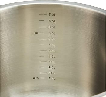 Bergner München - Pressure cookers  INOX 24 cm 8l Suitable for Induction - Stainless Steel