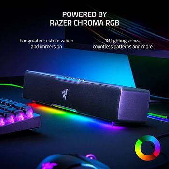 Razer Leviathan V2 X: PC Soundbar with Full-Range Drivers Compact Design Chroma RGB USB Type C Power and Audio Delivery Bluetooth 5.0 - Black