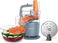 Kenwood MultiPro Go FDP22.​130GY Food Processor for Chopping, Slicing, Grating Pureeing and Kneading Dough with Express Serve, 1.3L Bowl Knife blade 4mm Slicing Grating Disk 650 Watt -Grey