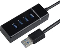 U/B WEETOTUNG USB 4 Ports HUB with LED High Speed 5Gbps Hub Portable Extension
