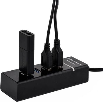 U/B WEETOTUNG USB 4 Ports HUB with LED High Speed 5Gbps Hub Portable Extension