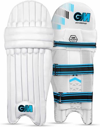 GM Leather Batting Legguard Diamond Right Hand Men's - White