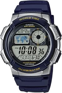 Casio Unisex-Adult Quartz Watch 47.7mm - Blue, Grey
