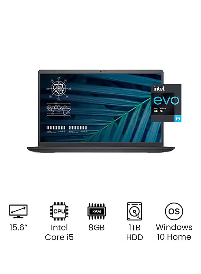 DELLVostro 3510 Laptop With 16-Inch Full HD Display 11th Gen Intel Core i5-1135G7/1TB HDD/8GB RAM/Intel Intergrate Graphices/Windows 10 Home/English -Black