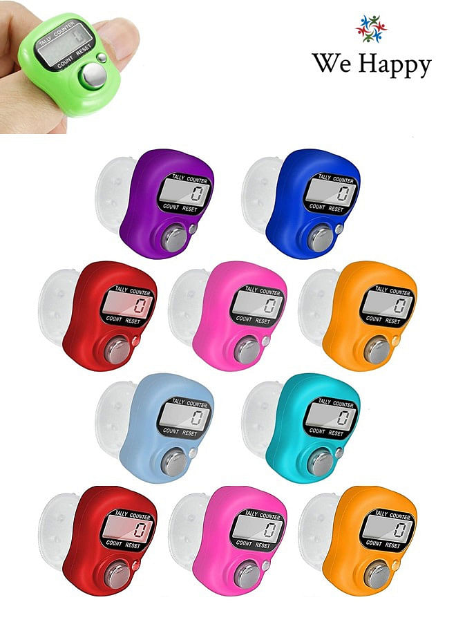 10 Pieces Digital Tasbih Tally Counter, Comes in Assorted Colors