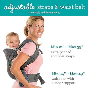 Infantino Flip Advanced 4 In 1 Convertible Baby Carrier - Grey