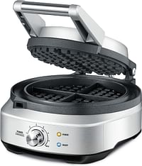 Sage Classic Circular Waffle Maker With Browning Control Dial With 7 Color Settings - Silver
