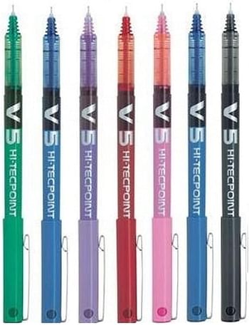 Pilot Rollerball Pen - Set of 7 Colors, V5