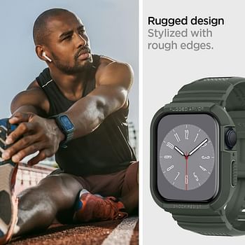 Spigen Rugged Armor PRO designed for Apple Watch Band with Case for Series 9/8/7 - 45mm  and Series SE2/6/SE/5/4 - 44mm