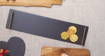 Kitchencraft Kitchen Craft Slate Serving Platter With Handles - Black