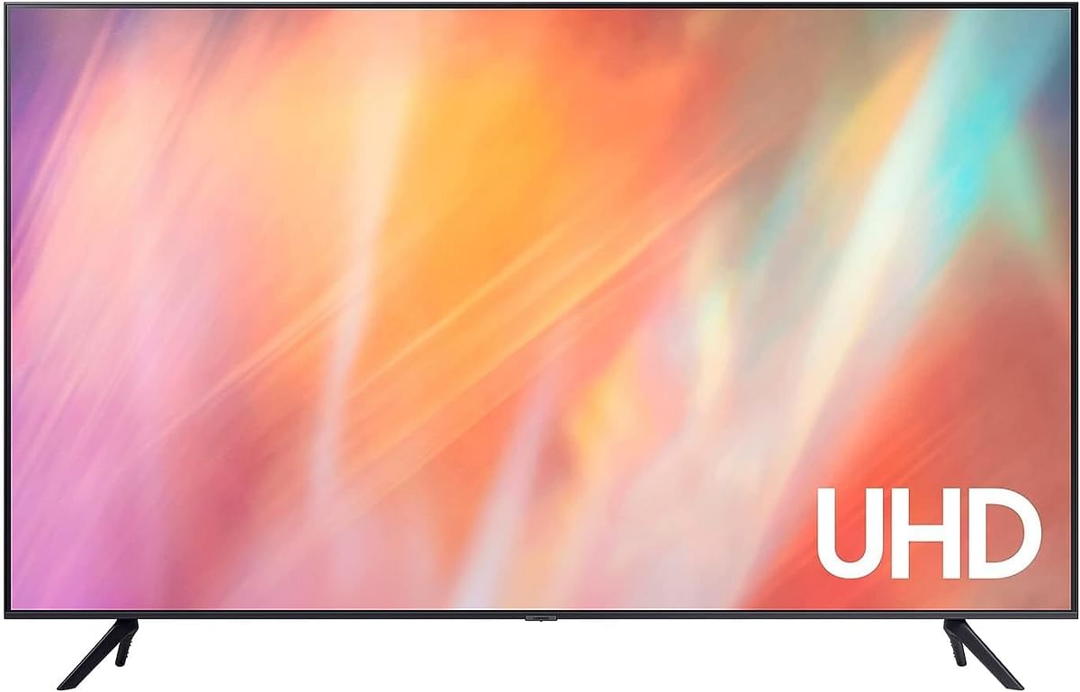 Samsung 75 Inch AU7000 Ultra HD Flat 4K TV (2021), UA75AU7000UXZN - Black