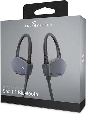 Energy Sistem Earphones Sport 1 Bluetooth Graphite (Wireless Earbuds, Control Talk, Sport, Secure-fit, Long battery life), Grey