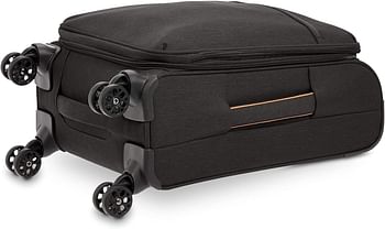 Amazn Basics Belltown, Softside Expandable Luggage Spinner Suitcase with Wheels Black 31-Inch