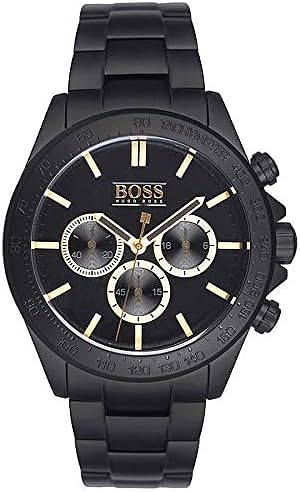 Hugo Boss Ikon Men S Black Dial Stainless Steel Band Watch 1513278 Analog Black