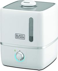 Black+Decker 3.0L Compact Ultrasonic Air Humidifier for Home and Office HM3000-B5 - White