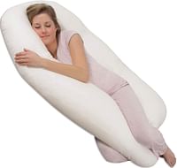 Leachco Back 'N Belly Pregnancy, Maternity Contoured Body Pillow, Ivory , 55x33x8.5 Inch (Pack of 1) Ivory, Original