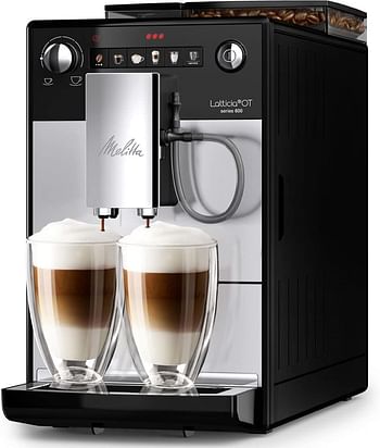 Melitta LATTICIA OT Silver F300-101, Automatic Coffee Machine with Grinder & Milk Frother