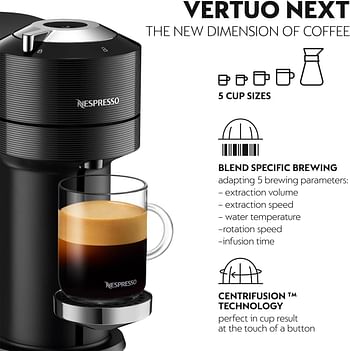 Nespresso Gcv1 Vertuo Next Black Bundle Coffee Machine -