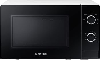 Samsung Solo Microwave Oven with Full Glass Door 20L Dual Dial MS20A3010AH/SG - White