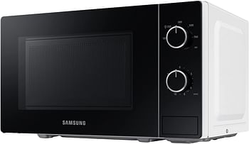 Samsung Solo Microwave Oven with Full Glass Door 20L Dual Dial MS20A3010AH/SG - White