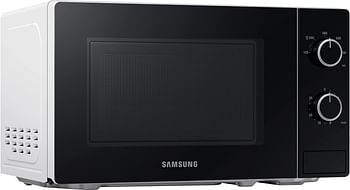 Samsung Solo Microwave Oven with Full Glass Door 20L Dual Dial MS20A3010AH/SG - White