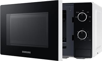 Samsung Solo Microwave Oven with Full Glass Door 20L Dual Dial MS20A3010AH/SG - White