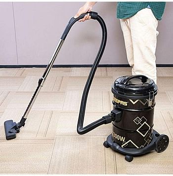 Geepas GVC2598 2300W 21L Drum Vacuum Cleaner - Portable ABS/Copper/Iron - Dust Full Indicator with Parking Position - Air Blower Function with Adjustable Suction Power