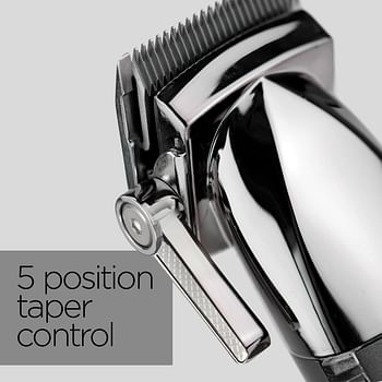 BaByliss 7700USDE Men's Super-X Metal Series Trimmer, Heavy Duty 3 Hours Of Long-lasting Cordless Use, Taper Control For Fine Cut Adjustment, Effortless Cutting With Japanese Steel Blades, Grey