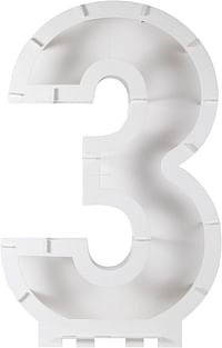 جينجر راي حامل بالونات بتصميم فسيفساء على شكل رقم 3
