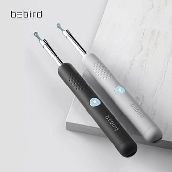 Bebird R1 Ear Cleaner, Earpicks Ear Wax Removal Tools with LED Light Visual Earpick Ear Spoon Ear Cleaner for Ear Health Care Ear Cleaning Tool, Black