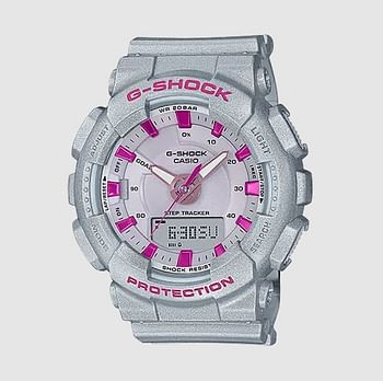 G-SHOCK GMA-S130NP-8ADR Analog-Digital Resin Band Women's Watch -Silver