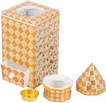 Almarjan FB01-T502-TS475 Home Fragrance, Brown and White