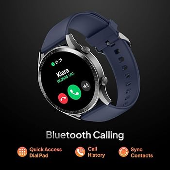 Fire-Boltt Talk 2 Pro Bluetooth Calling Smartwatch, 1.39" TFT Display with Dual Button, Hands On Voice Assistance, 120 Sports Modes, in Built Mic & Speaker with IP68 Rating -Blue