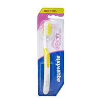Aquawhite New Sensitive Tapered Adult Toothbrush - Yellow