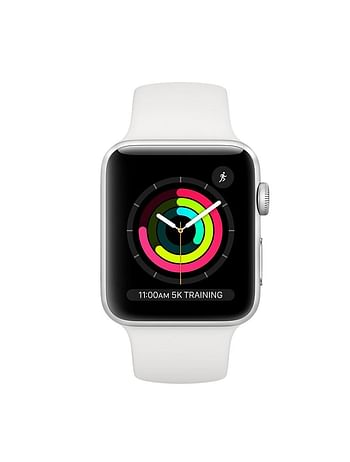 Apple Watch Series 3 GPS + Cellular, 42mm - Space Gray Aluminum Case with White Sport Band
