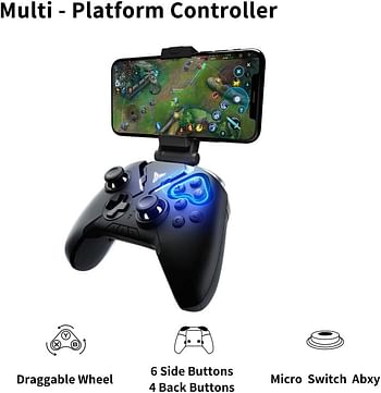FLYDIGI Apex Series 2 Multi-Platform Controller, Creative Draggable Wheel. Support Android/ Tablet/ PC/ TV Box Motion Sensing, Mapping technology.