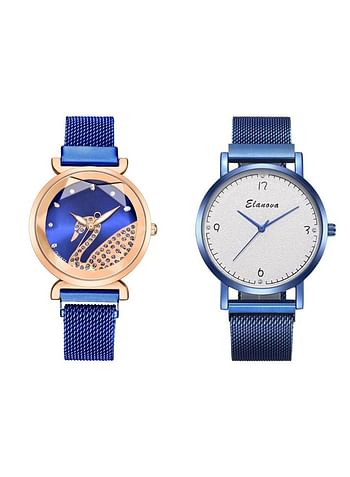 Elanova Men's and women's watch set
