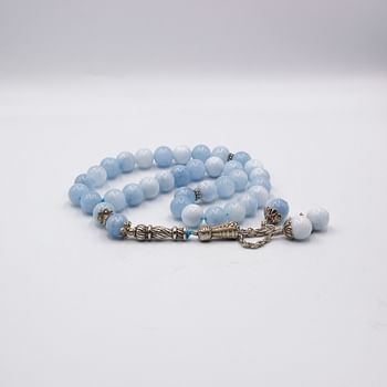 Alpine Crystals Natural Crystal Black Onyx Crystals Tasbih Prayer Beads Made (10mm - 33 beads)