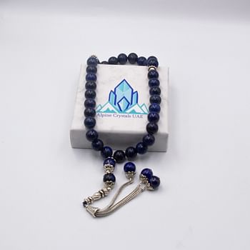 Alpine Crystals Natural Crystal Black Onyx Crystals Tasbih Prayer Beads Made (10mm - 33 beads)