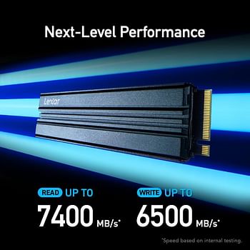 Lexar NM790 With Heatsink LNM790X004T-RN9NU 4TB Internal SSD M.2 2280 PCIE Gen 4×4 NVMe - Black