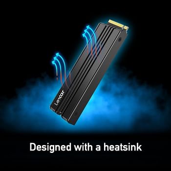 Lexar NM790 With Heatsink LNM790X004T-RN9NU 4TB Internal SSD M.2 2280 PCIE Gen 4×4 NVMe - Black