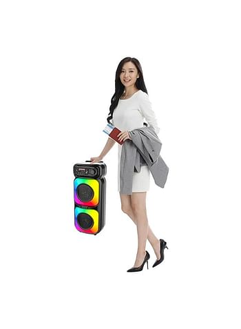 Bluetooth Portable Outdoor Double 4 inch Wireless Karaoke Party Speaker