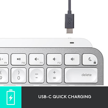 Logitech Mx Keys Mini for Mac Wireless Keyboard (920-010389) Pale Gray