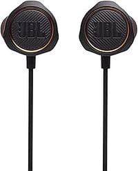 JBL Quantum 50 Wired In-Ear Gaming Headset with Volume Slider, Mic Mute, Inline Voice-Focus Mic, Realistic Soundstage, Twistlock Technology, Ultra-Soft Silicon, PC and Consoles Compatible -Black