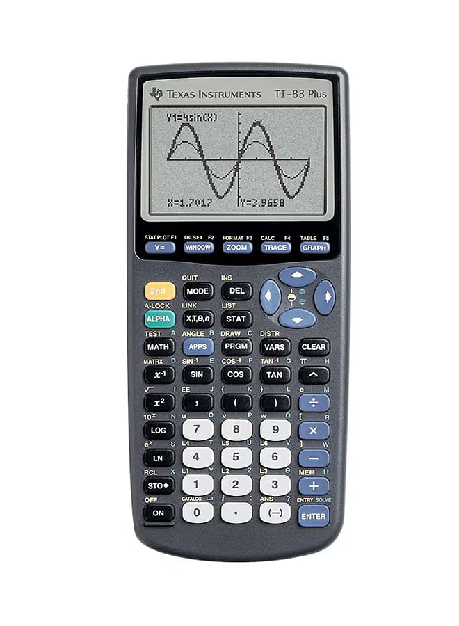 آلة حاسبة تكساس إنسترومنتس Ti-83 بلس، أسود