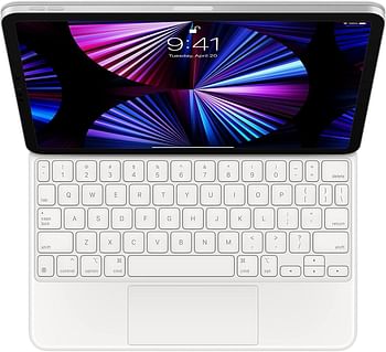 لوحة مفاتيح أبل MJQK3LL/A السحرية لآيباد برو 11 بوصة الجيل الثالث - أبيض