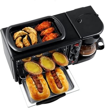 3-in-1 Breakfast Maker Multifunction Breakfast Machine Coffee Maker Automatic Breakfast Machine